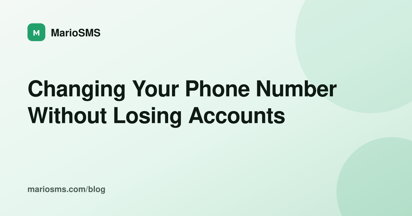 Changing Your Phone Number Without Losing Accounts