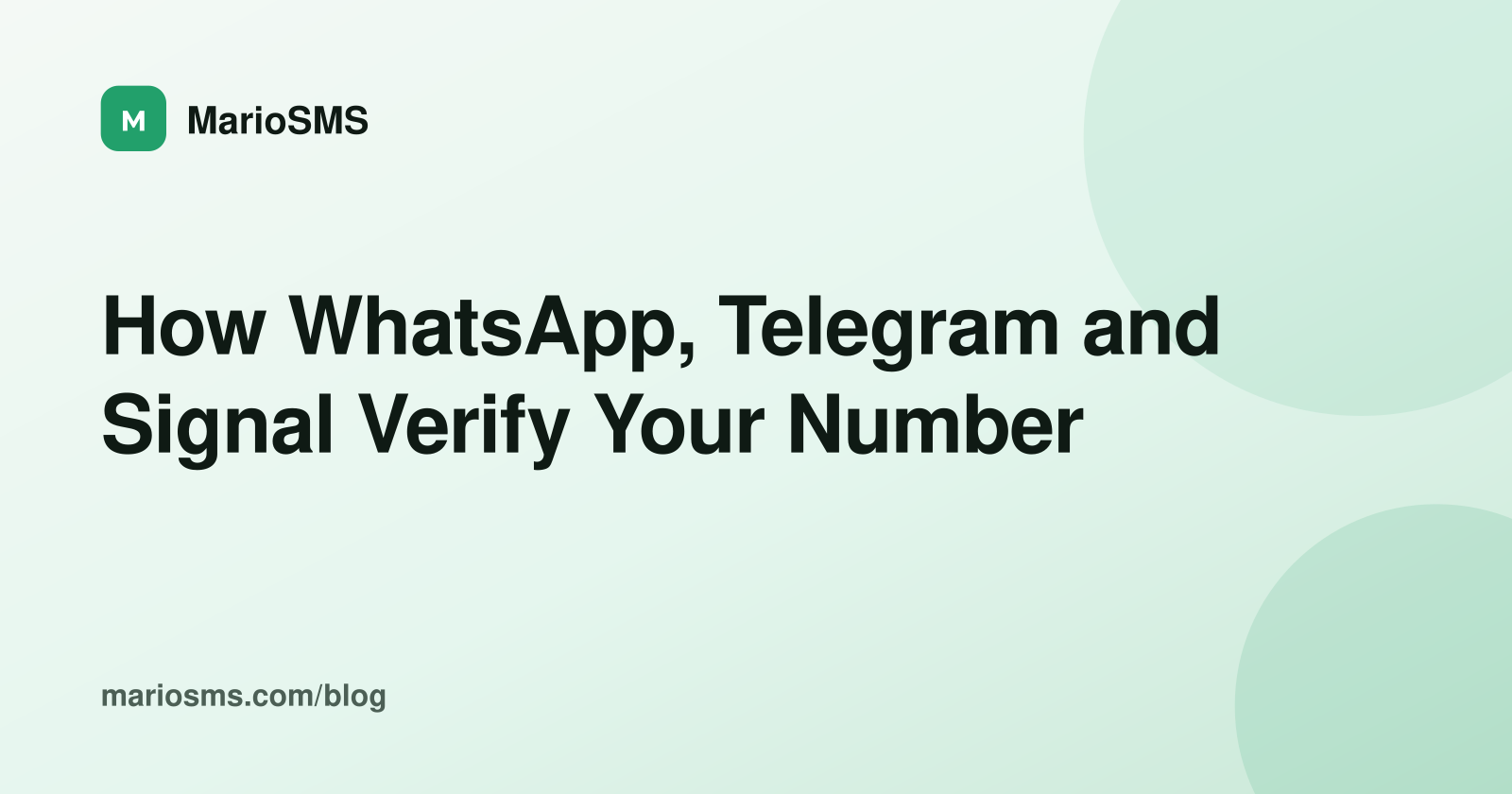 How WhatsApp, Telegram and Signal Verify Your Number
