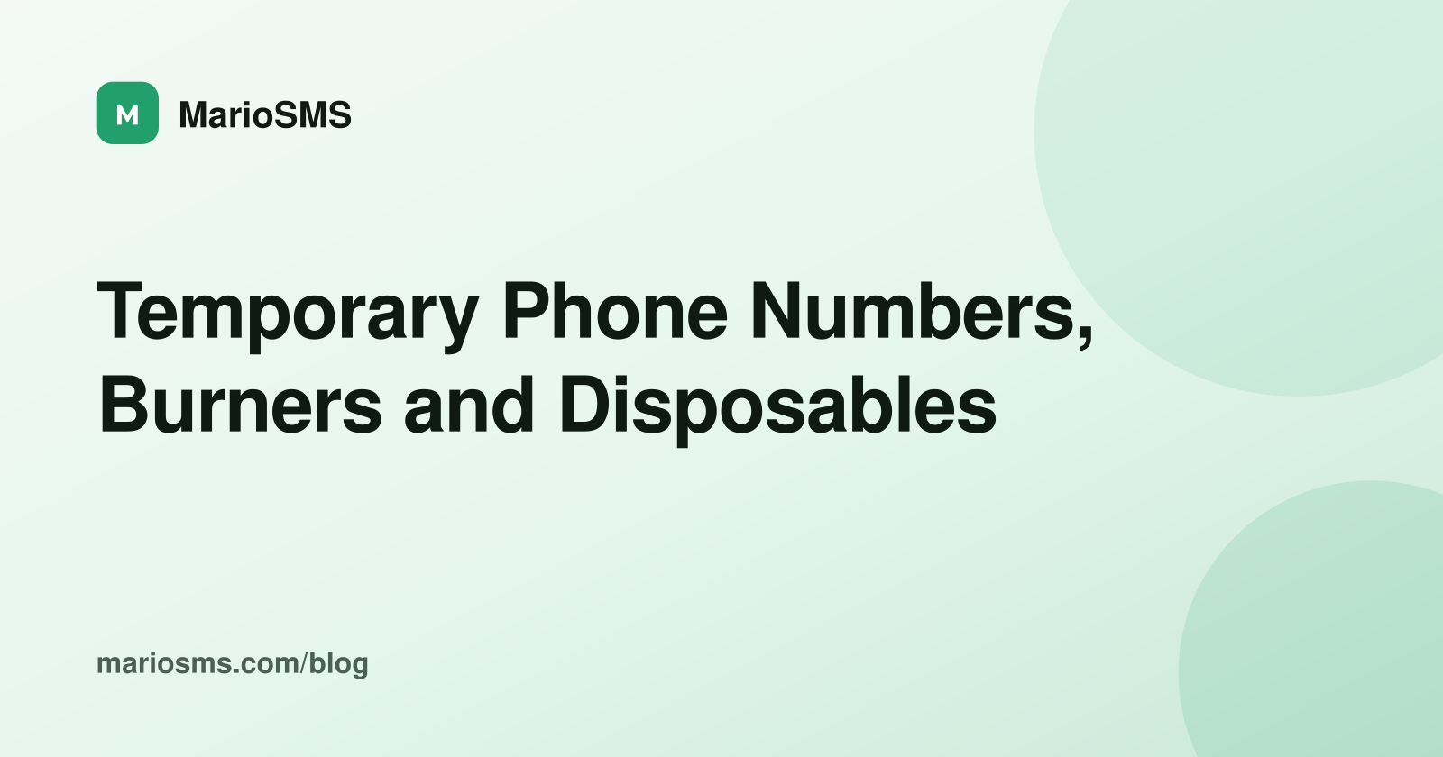 Temporary Phone Numbers, Burners and Disposables
