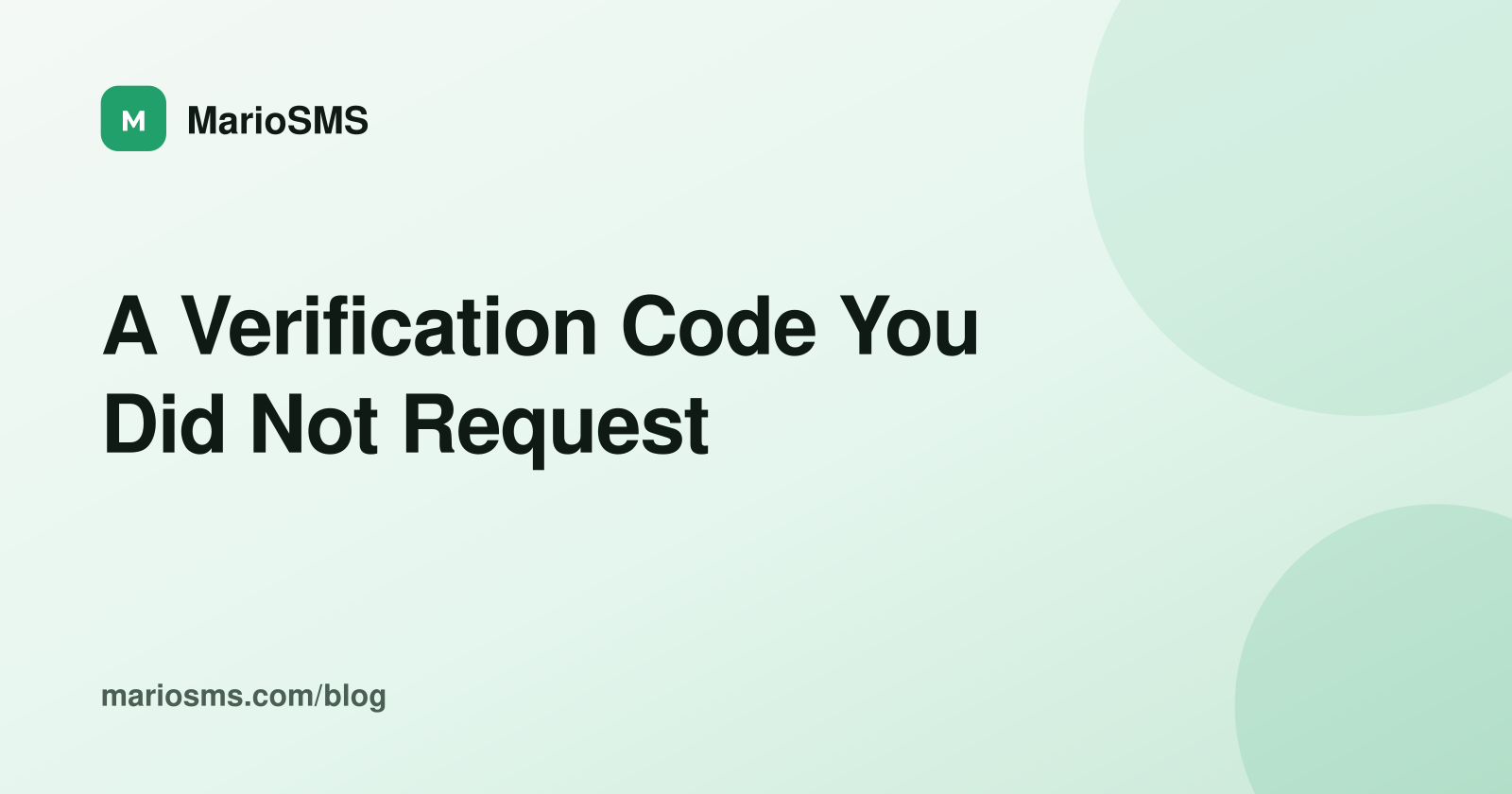 A Verification Code You Did Not Request