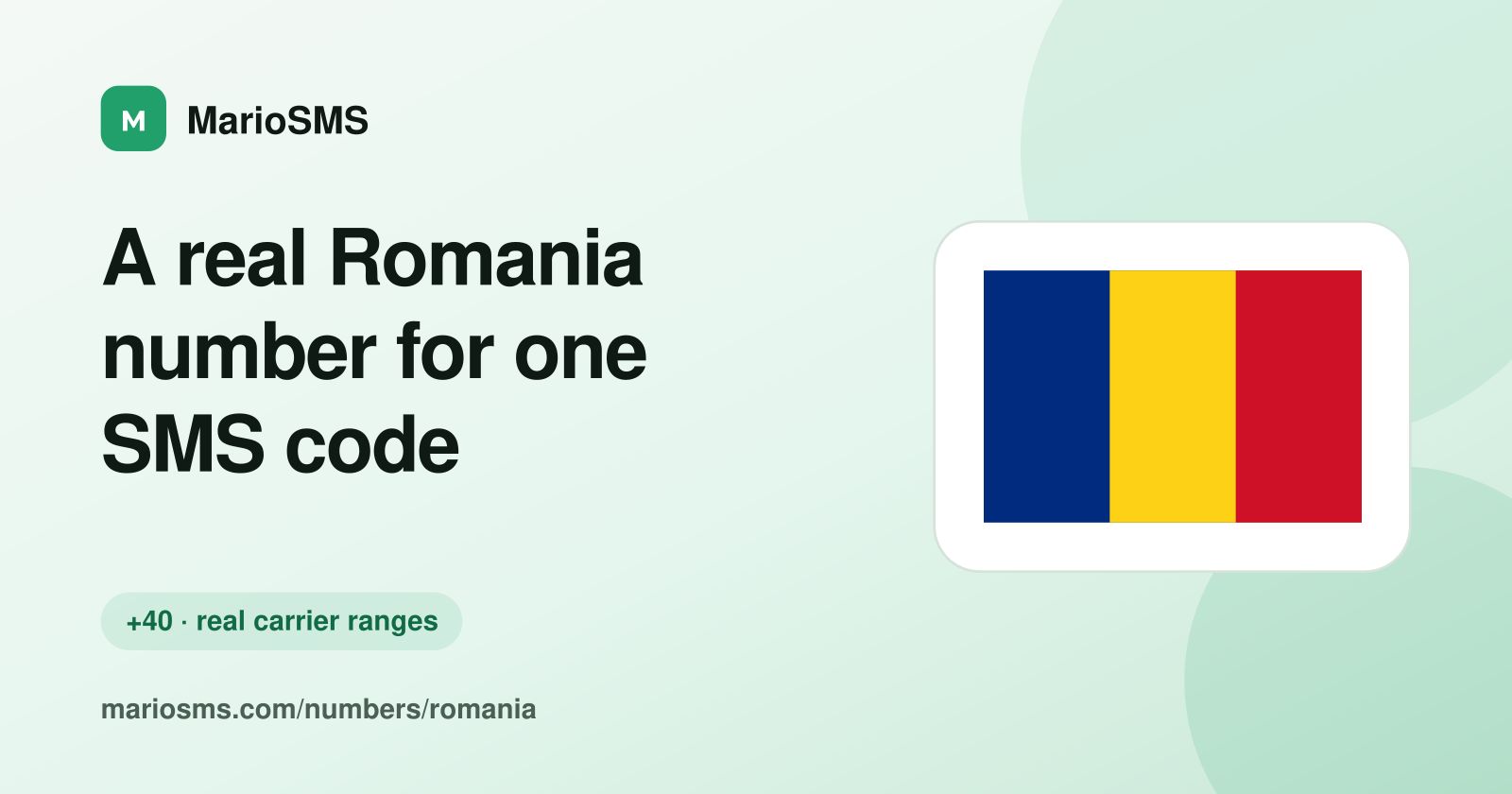 Rented Romanian +40 mobile number receiving a verification code