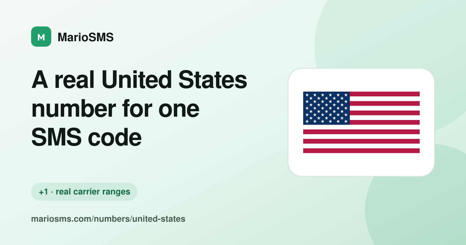 Rented United States mobile number receiving a verification code