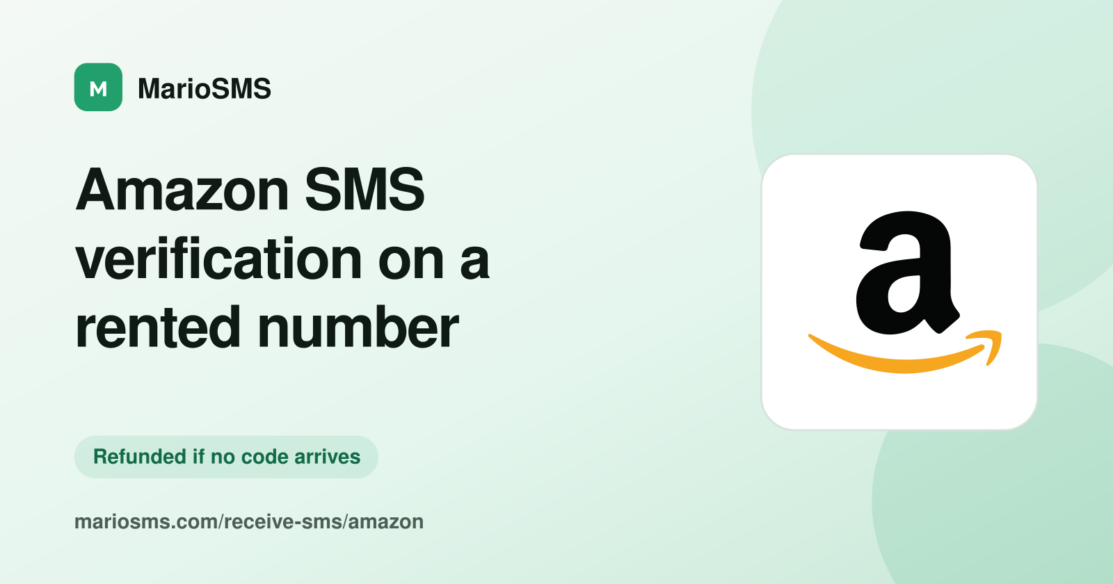 Amazon verification code arriving on a rented mobile number
