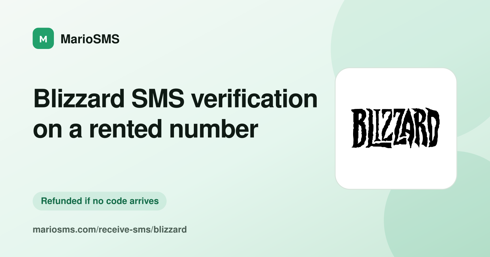 Battle.net SMS Protect code arriving on a rented mobile number
