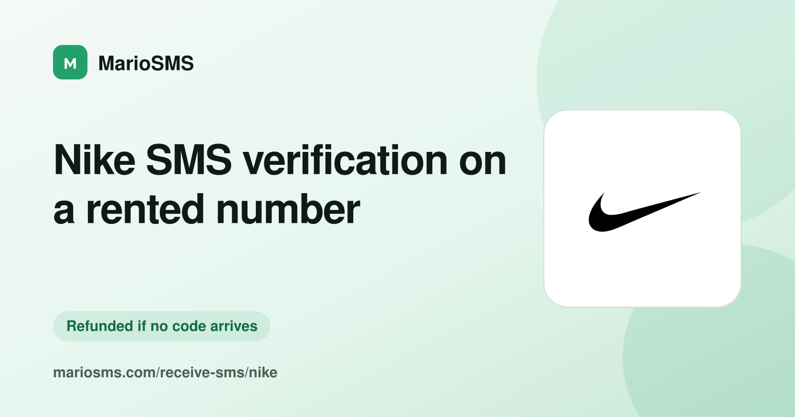 Nike SNKRS verification code received on a rented mobile number