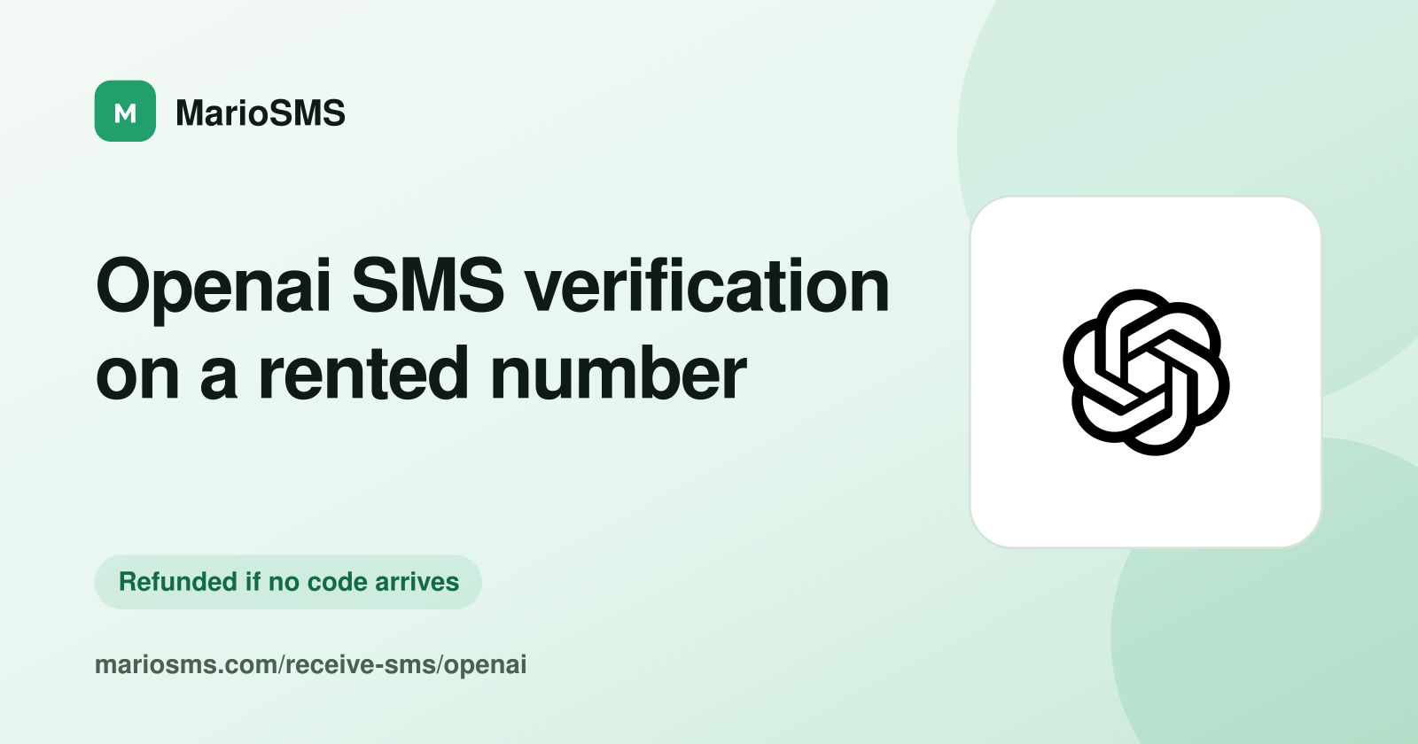 OpenAI verification code received on a rented mobile number