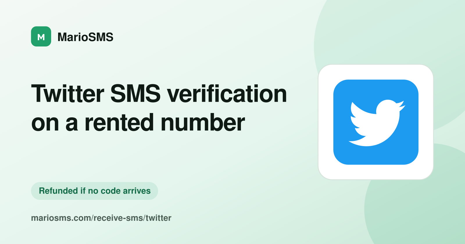 X verification code arriving on a rented mobile number