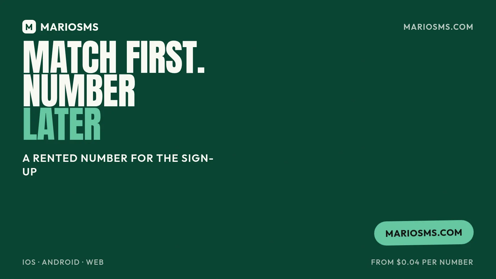Signing up to a dating app without a personal number