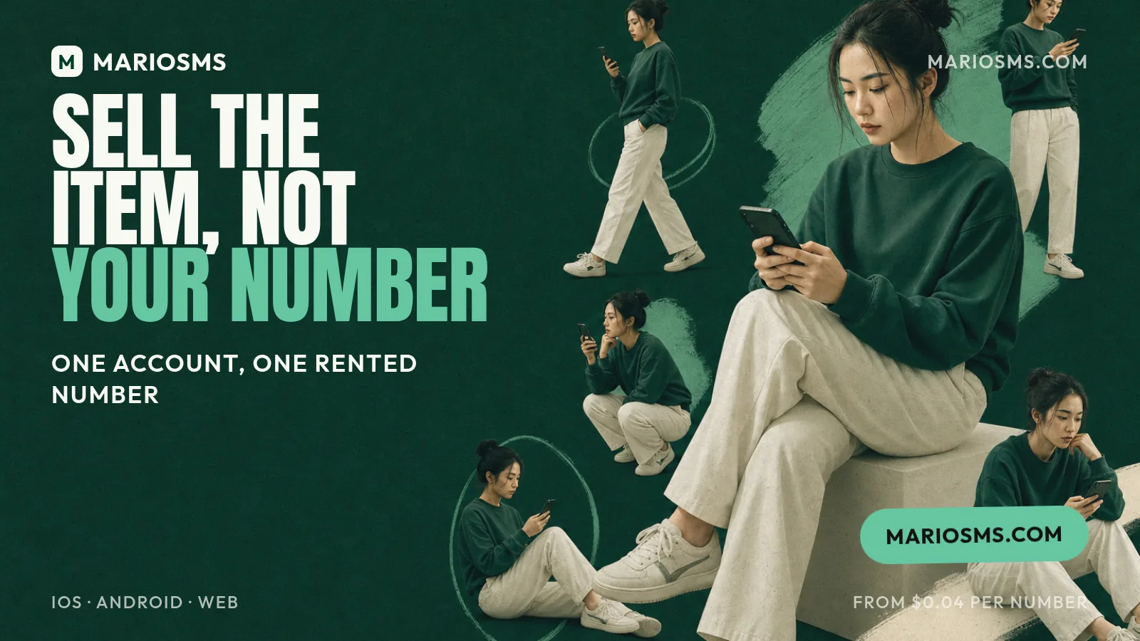 Selling online without exposing a personal number